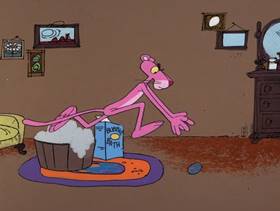 Screenshots from the 1976 DePatie Freleng cartoon Rocky Pink