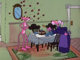 Screenshots from the 1976 DePatie Freleng cartoon Rocky Pink