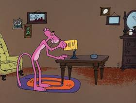 Screenshots from the 1976 DePatie Freleng cartoon Rocky Pink