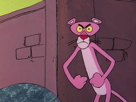 Screenshots from the 1976 DePatie Freleng cartoon Rocky Pink