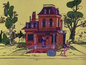 Screenshots from the 1976 DePatie Freleng cartoon Rocky Pink