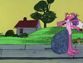 Screenshots from the 1976 DePatie Freleng cartoon Rocky Pink