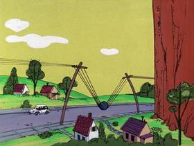 Screenshots from the 1976 DePatie Freleng cartoon Rocky Pink