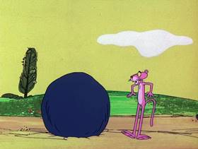 Screenshots from the 1976 DePatie Freleng cartoon Rocky Pink
