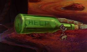 Screenshots from the 1977 Disney cartoon The Rescuers