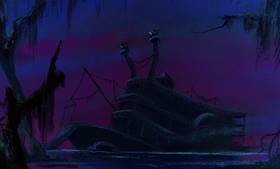 Screenshots from the 1977 Disney cartoon The Rescuers