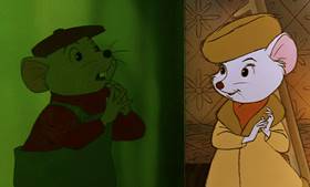 Screenshots from the 1977 Disney cartoon The Rescuers