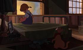 Screenshots from the 1977 Disney cartoon The Rescuers