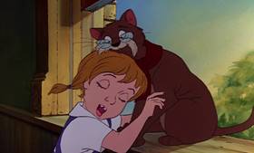 Screenshots from the 1977 Disney cartoon The Rescuers