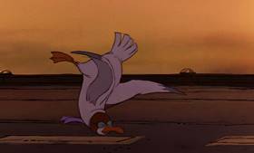 Screenshots from the 1977 Disney cartoon The Rescuers
