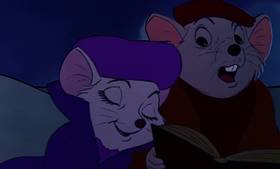 Screenshots from the 1977 Disney cartoon The Rescuers