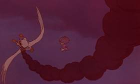 Screenshots from the 1977 Disney cartoon The Rescuers