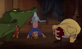 Screenshots from the 1977 Disney cartoon The Rescuers