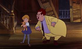 Screenshots from the 1977 Disney cartoon The Rescuers