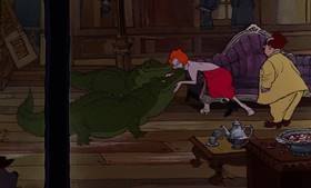 Screenshots from the 1977 Disney cartoon The Rescuers