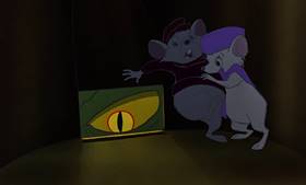 Screenshots from the 1977 Disney cartoon The Rescuers