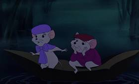Screenshots from the 1977 Disney cartoon The Rescuers