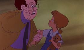 Screenshots from the 1977 Disney cartoon The Rescuers