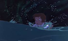 Screenshots from the 1977 Disney cartoon The Rescuers