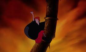 Screenshots from the 1977 Disney cartoon The Rescuers