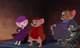 Screenshots from the 1977 Disney cartoon The Rescuers