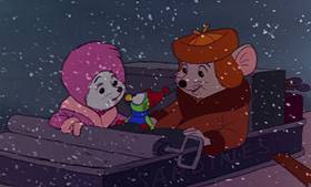 Screenshots from the 1977 Disney cartoon The Rescuers