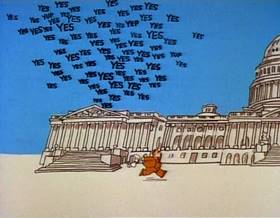 Screenshots from the 1977 Focus Design, Inc. cartoon I