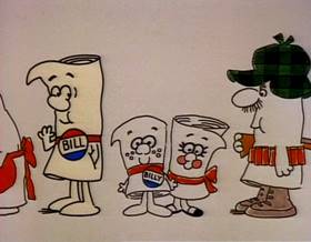 Screenshots from the 1977 Focus Design, Inc. cartoon I