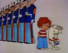 Screenshots from the 1977 Focus Design, Inc. cartoon I