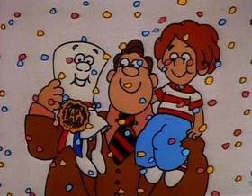 Screenshots from the 1977 Focus Design, Inc. cartoon I