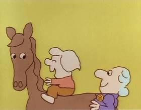 Screenshots from the 1977 Focus Design, Inc. cartoon Mother Necessity