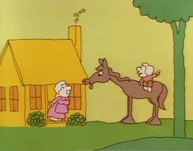 Screenshots from the 1977 Focus Design, Inc. cartoon Mother Necessity