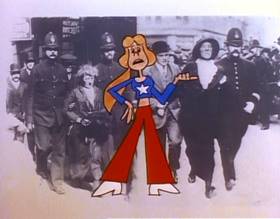 Screenshots from the 1977 Focus Design, Inc. cartoon Sufferin