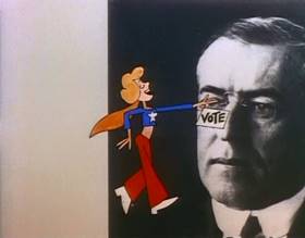 Screenshots from the 1977 Focus Design, Inc. cartoon Sufferin