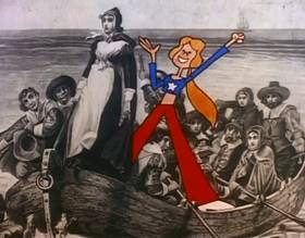 Screenshots from the 1977 Focus Design, Inc. cartoon Sufferin