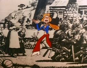 Screenshots from the 1977 Focus Design, Inc. cartoon Sufferin