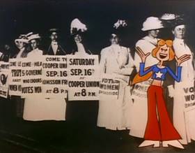 Screenshots from the 1977 Focus Design, Inc. cartoon Sufferin