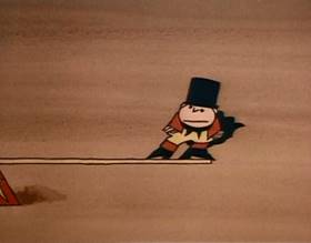 Screenshots from the 1977 Focus Design, Inc. cartoon Three Ring Government