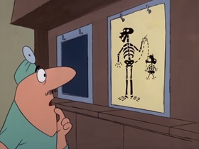 Screenshots from the 1977 DePatie Freleng cartoon Therapeutic Pink