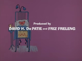 Screenshots from the 1977 DePatie Freleng cartoon Therapeutic Pink