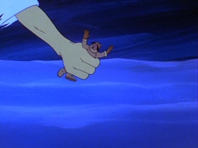 Screenshots from the 1978 Hanna-Barbera cartoon A Scary Night with a Snow Beast Fright