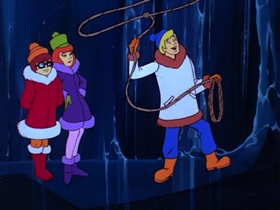 Screenshots from the 1978 Hanna-Barbera cartoon A Scary Night with a Snow Beast Fright