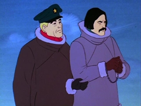 Screenshots from the 1978 Hanna-Barbera cartoon A Scary Night with a Snow Beast Fright