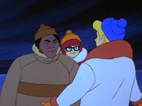 Screenshots from the 1978 Hanna-Barbera cartoon A Scary Night with a Snow Beast Fright