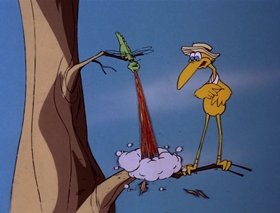 Screenshots from the 1978 DePatie Freleng cartoon Crane Brained