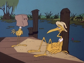Screenshots from the 1978 DePatie Freleng cartoon Crane Brained