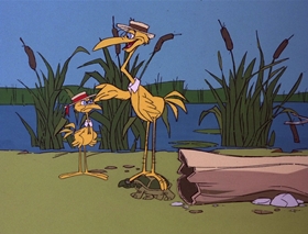Screenshots from the 1978 DePatie Freleng cartoon Crane Brained