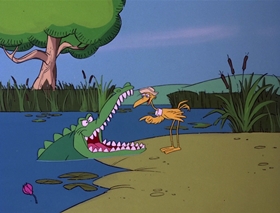 Screenshots from the 1978 DePatie Freleng cartoon Crane Brained