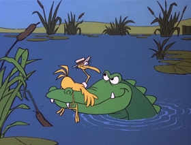 Screenshots from the 1978 DePatie Freleng cartoon Crane Brained