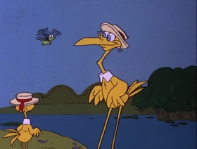 Screenshots from the 1978 DePatie Freleng cartoon Life With Feather